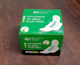 Sanitary Pantyliner with Neem & Aloe Vera, Ultra Thin, PH Balanced, Antibacterial (24 Pads, 155mm) - Justgrabit Inc.