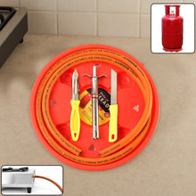 5 - Piece Multipurpose LPG Kitchen Combo Set with Gas Pipe, Trolley & Tools - justgrabit.in | Just Grab It