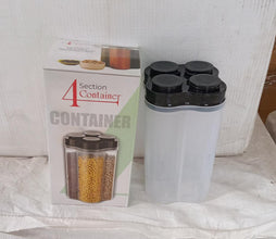 Plastic Lock Food Storage 4 Section Container Jar for Grocery, Fridge Container. - justgrabit.in | Just Grab It