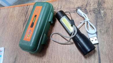 Mini Search Rechargeable LED Long Range Flashlight Emergency Light Torch - justgrabit.in | Just Grab It