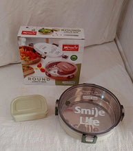 Miracle Stainless Steel Round Lunch Box, with Small Plastic Box Insert Leak Proof Lunch Box with Transparent lid, Lunch Box for Kids & Adults for School, Office (450 ML + 250 ML Approx) - Justgrabit Inc.