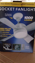 Original Cool LED Socket Fan Light – Ceiling Fan Replacement, 1000 Lumens/5000K, Remote Controlled (Remote Battery Not Included) - Justgrabit Inc.