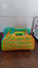 Plastic Foldable Basket Bag || Fruit & Vegetable Storage Basket (3 Pcs Set / Multicolor) - Justgrabit Inc.