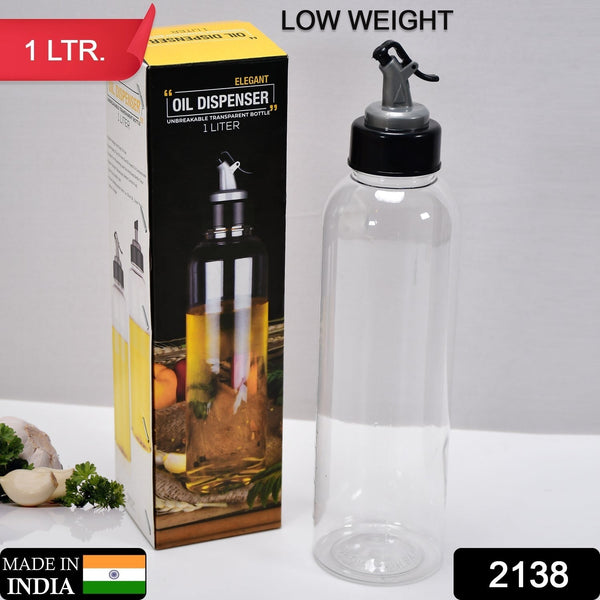 1L Oil Dispenser with Lid & Drip - Free Spout (Plastic) - justgrabit.in | Just Grab It