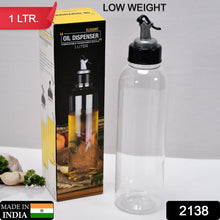 1L Oil Dispenser with Lid & Drip - Free Spout (Plastic) - justgrabit.in | Just Grab It