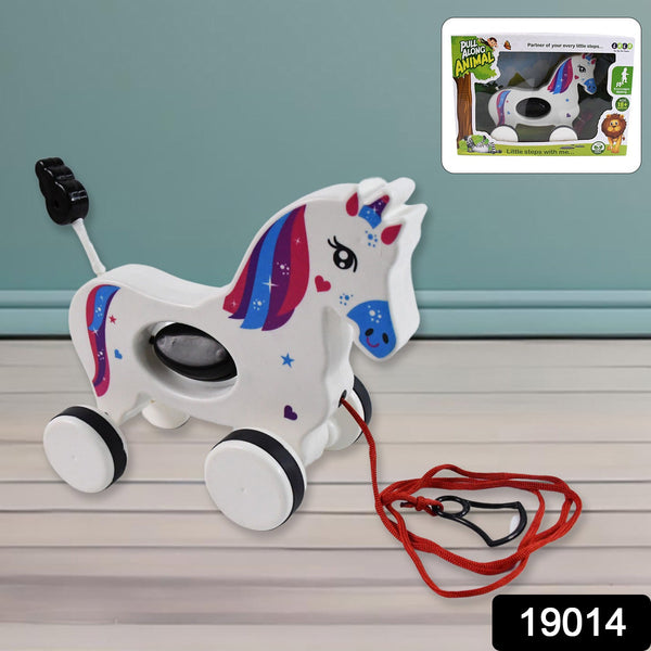Pull Along Toy Unicorn | Pull String Toys for Babies - justgrabit.in | Just Grab It