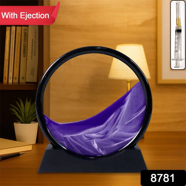 3D Moving Sand Art – Liquid Motion Deep Sea Sandscape with Round Glass Frame & ejection (1 Pc) - Justgrabit Inc.