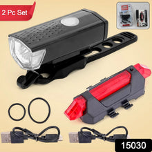 Combo of Bicycle LED USB Rechargeable Head Light and Tail Light (2 Pc Set) - justgrabit.in | Just Grab It