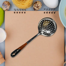 Kitchen Stainless Steel Best Skimmer Slotted Spoon - Cooking Utensils with Heat Resistant Plastic Handle - Justgrabit Inc.