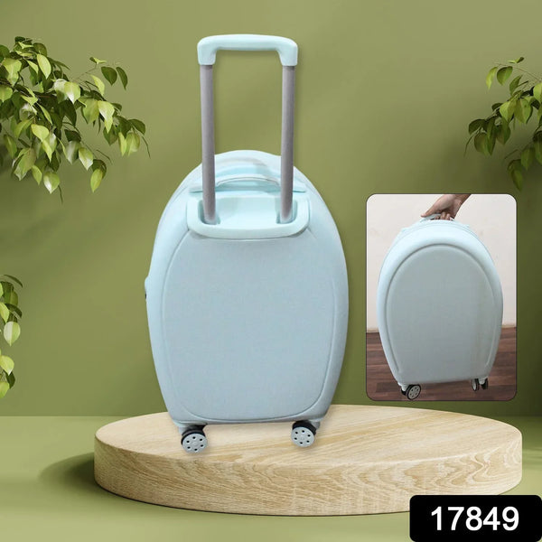 17849 Suitcase For Kids, Girls Green Small Cabin Hard Cover Holiday Carry On Trolley with Extendable Handle, Children's Luggage, Trolley Rolling Luggage for Toddlers Men Woman (Mix Color) - Justgrabit Inc.
