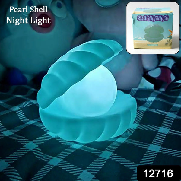Pearl Shell Night Lamp Decorate Desk Lights Nursery Toy Lamp Led Pearl Shell Night Lights for Bedroom & Home (Small Battery Operated) - Justgrabit Inc.