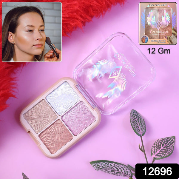 4 - in - 1 Shimmer Highlighter & Illuminator Palette (12 GM / 1 Pc) - justgrabit.in | Just Grab It