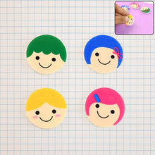 Cute Cartoon Face Erasers for School & Stationery Use (4 Pc) - justgrabit.in | Just Grab It