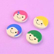 Cute Cartoon Face Erasers for School & Stationery Use (4 Pc) - justgrabit.in | Just Grab It