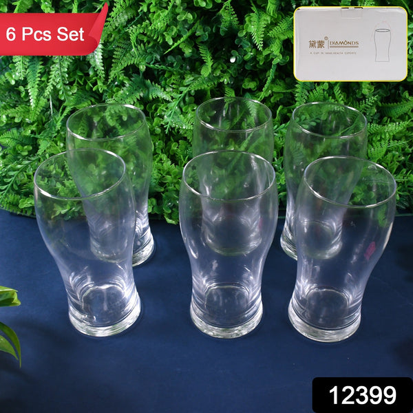 Juice water Glass Tumbler Pure Glass (6 Pcs Set) - justgrabit.in | Just Grab It