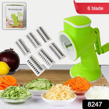 6 in 1 Multi functional Vegetable Cutter & Slicer Hand Machine Cutting, Slice, Cut Thick, Cut Silk All in one –Vegetable Chopper Cutter & Slicing Cutter Barrel - Vegetable Grater with 6 Removable Blades - Justgrabit Inc.