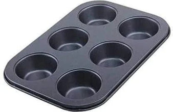Non - Stick Reusable Cupcake Baking Slot Tray for 6 Muffin Cup - Justgrabit Inc.