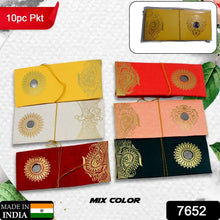 Wedding Gift Envelopes pack of 10 pcs with Coin Money Cash Gift Cover Shagun Birthday Marriage, Baby Shower, Anniversary, Money Envelope Lifafa Envelope Multicolor Premium Envelope (10 Pcs Set) - Justgrabit Inc.