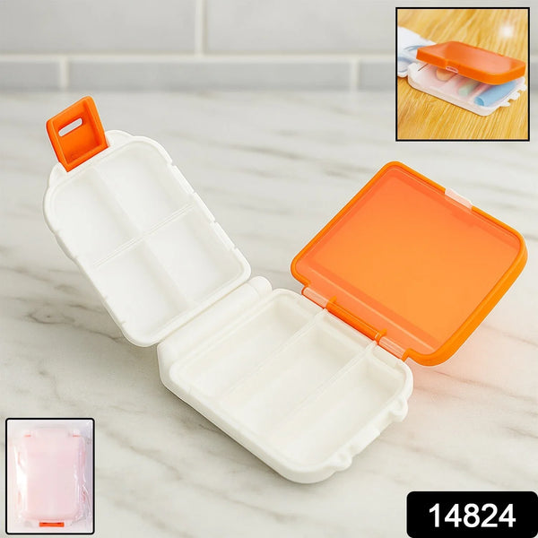 Portable Dual - Sided Pill Organizer Box (1 Pc) - justgrabit.in | Just Grab It