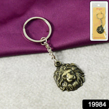 Premium Lion Head Metal Keychain (1 Pc) - justgrabit.in | Just Grab It