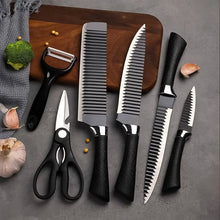 Stainless Steel Knife Set With Chef Peeler And Scissor (6 Pieces) - Justgrabit Inc.