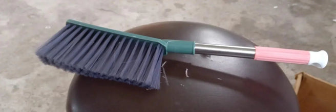 17 inch Stainless Steel Sofa Cleaner Brush, Carpet Cleaning Brushes with Non - Slip Long Handle, Dust Cleaning Brush for Removing Dust from Carpets, Furniture, Car Seats, Sofas - justgrabit.in | Just Grab It