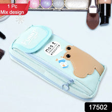 Printed Multipurpose Zipper Pencil Pouch - (1 Pc / Mix Design) - justgrabit.in | Just Grab It