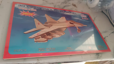 3D Wooden Fighter Jet Puzzle DIY Assembly Kit - justgrabit.in | Just Grab It