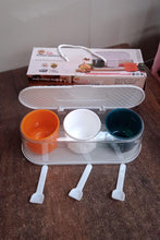 Home Kitchen 3 Grid Seasoning Spice / Masala Box Kit with Spoon (Multicolor / 1 Set) - justgrabit.in | Just Grab It