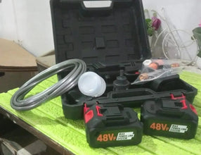 Double Battery 48V Rechargeable Electric, Car Washer Gun (1 Set) - justgrabit.in | Just Grab It