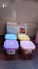 Plastic Food Storage Containers with Lid (4 Pcs Set / 500 ML) - justgrabit.in | Just Grab It