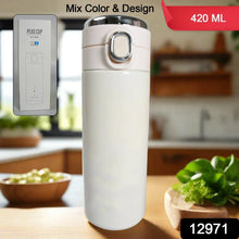 Smart Vacuum Insulated Water Bottle with LED Temperature Display, Cold & Hot | Leak Proof | Office Bottle | Gym | Home | Kitchen | Hiking | Trekking | Travel Bottle  (Mix Color & Design / 420 ML) - justgrabit.in | Just Grab It