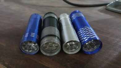 Portable Mini Torch – 9 LED Pocket Flashlight, 3 Battery Operated (Battery Not Included, Mix Color) - Justgrabit Inc.