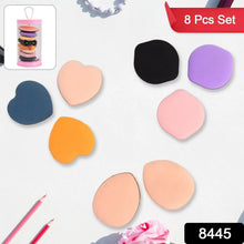 Mini Finger Makeup Powder Puff (Multicolour, 8 Pcs Set) - justgrabit.in | Just Grab It