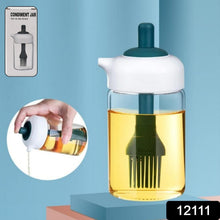 2 in 1 Glass Oil dispenser jar / Bottle with brush (1 Set) - justgrabit.in | Just Grab It
