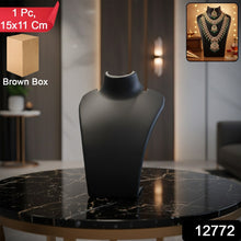 Premium Black Necklace Display Stand Mannequin Bust (1 Pc / 15x11 Cm) - justgrabit.in | Just Grab It