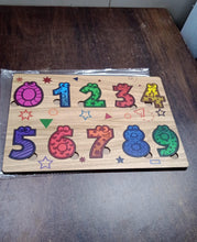 Wooden Number Puzzle Learning Educational Board (1 Set / 28×20 Cm) - justgrabit.in | Just Grab It