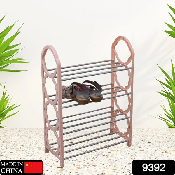 Shoes Storage Shelf, 4 Layer Space‑saving Shoes Show Rack Folding Shoe Rack, Standing Shoe Rack DIY Shoes Storage Shelf Home Organizer for Bedroom, Hallway and Closet Shoe Storage - justgrabit.in | Just Grab It