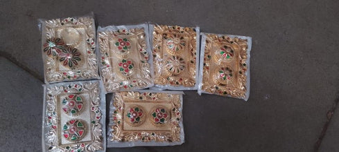 Rakasha Bandhan Special Puja Thali, Kumkum Thali Holder, Pooja Return Gift, Indian Housewarming Gifts, Brother / Bhai / Bhabhi / Sister / Family for Rakshabandhan, Diwali (Mix Design) - Justgrabit Inc.