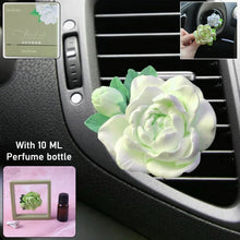 Elegant Rose Flower Car Air Freshener Clip for AC Vent with Perfume Bottle 10ML(1 Pc) - justgrabit.in | Just Grab It