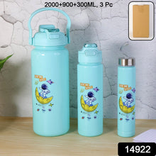 Premium Water Bottles 2000ml + 900ml + 300ml - (Set) - justgrabit.in | Just Grab It
