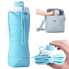 600ml Collapsible Silicone Water Bottle for Travel, Sports, Gym & Office (1 Pc) - Justgrabit Inc.