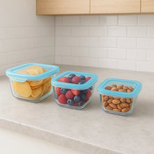 Premium Quality 3 - Piece Square Glass Food Storage Container / Bowl Set - Justgrabit Inc.