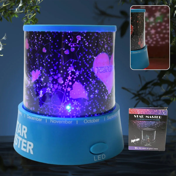 LED Projector Night Light Amazing Lamp, 3 Battery operated lamps, Rotation With the music Function, Master for Kids Bedroom Home Decoration Night Romantic Gift (Battery Not Included / 1 pc) - justgrabit.in | Just Grab It