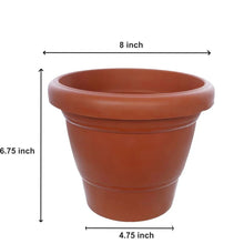 Garden Heavy Plastic Planter Pot / Gamla 8 inch (Brown, Pack of 1,Medium ) - Justgrabit Inc.