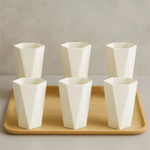 Hexagon Shape Plastic Drinking Glass Set (6 Pc) - Justgrabit Inc.