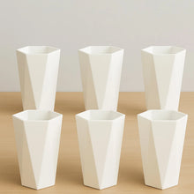 Hexagon Shape Plastic Drinking Glass Set (6 Pc) - Justgrabit Inc.
