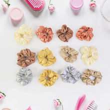 Premium Satin Hair Scrunchies / Elastic Hair Ties for Women & Girls (12 Pc) - Justgrabit Inc.