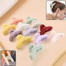 Premium Soft Fur Coated Hair Clutcher Clip Set (12 Pc) - justgrabit.in | Just Grab It