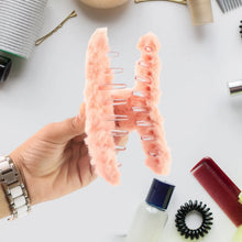 Premium Soft Fur Coated Hair Clutcher Clip Set (12 Pc) - justgrabit.in | Just Grab It
